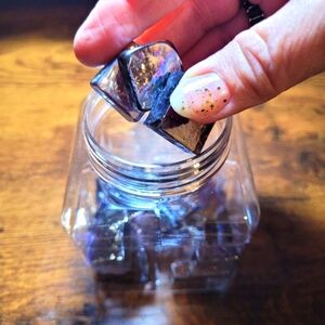 Deep Purple Glass Square Cabochons 25 pieces